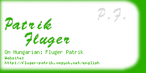 patrik fluger business card